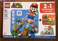NEW Lego 66677 Super Mario 2 in 1 Super Pack 71360 + 71393 *FACTORY SEALED*