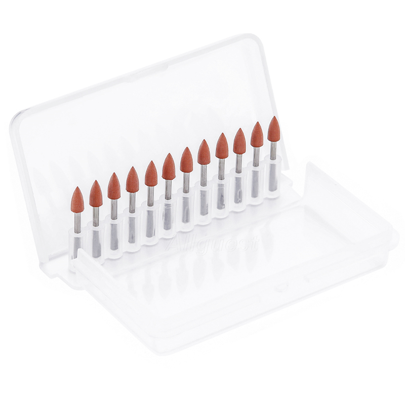 12-Pack Dental Brownie Polishers FG Mini Points - Friction Grip For Polishing