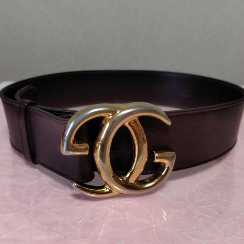 Double Logo Buckle Belt 62-71cm Women 