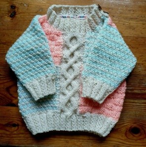 cream baby jumper