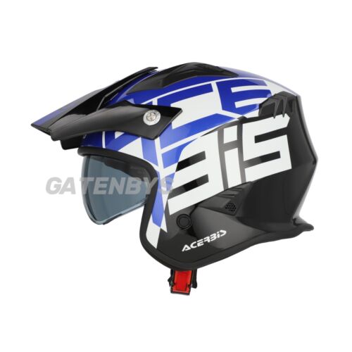 NEU ACERBIS TRIALS HELM TRAIL SCHWARZ/BLAU BETA ENDURO GASGAS TXT STRASSENZULASSUNG - Bild 3 von 10