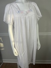 Vintage Carole Pink Semi Sheer Lightweight Cottage Prairie Nightgown Large