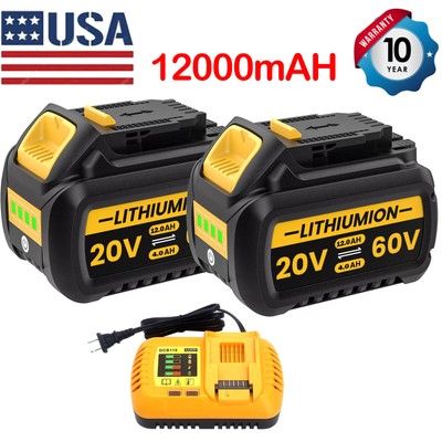 For DEWALT DCB609-2 DCB606 20V/60V MAX FLEXVOLT 12 Ah Lithium Ion Battery