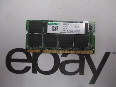 Kingmax 512MB DDR sodimm Laptop Memory PC-2100 266Mhz RAM (1 X