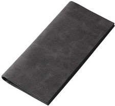 Mens Wallet Slim Foldable Purse Soft Leather, Thin Man Card Holder Purse Black