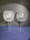 Set of 2 Balloon Wine Glass Spiral Cut Horizontal 9 1/8" MIKASA Cheers Clear — photo 1