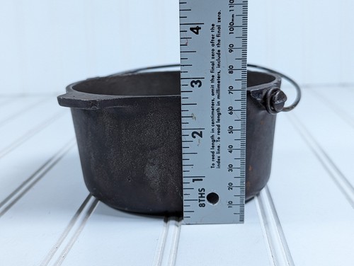 GRISWOLD Gusseisen tiefe Patty Schüssel #72 Drahtbügel Griff Kessel Erie, PA - Bild 7 von 8