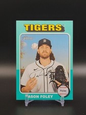 2024 Topps Heritage High Number #718 Jason Foley Aqua Border SP Tigers