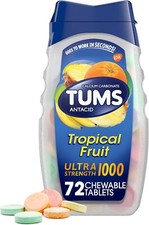 Tums Ultra Strength 1000 Tropical Fruit Antacid Tablets 72 Ct