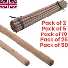 Long Wooden Broom Handle 4Ft 120cm Mop Snow Shovel Support Flag Pole 15/16''