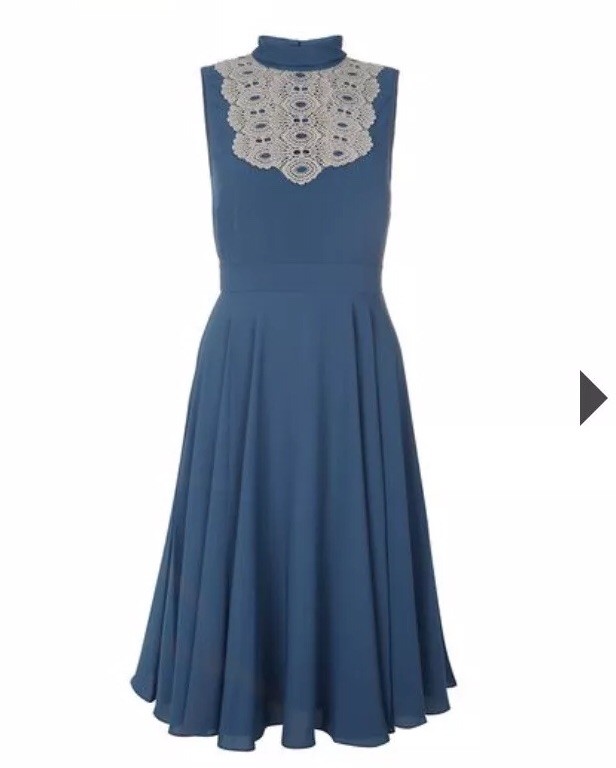 Hobbs Blue Isla dress UK size 10, BNWT