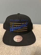 Golden State Warriors NBA Retro Black Mitchell & Ness Snapback Hat