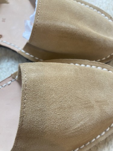 Sandali piatti MIBO Palmaira de Menorca beige Minorca Avarcas EU38 UK 5 slingback - Foto 5 di 6