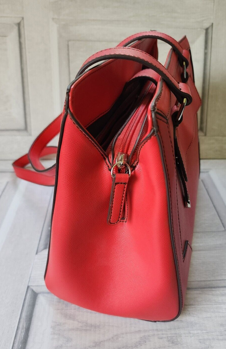 Chaps red sturdy handbag shoulder purse sturdy very clean faux leather style View 6