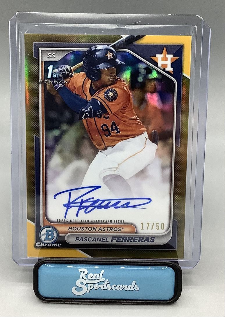 2024 Bowman Chrome Pascanel Ferreras #CPA-PF Gold Refractor Auto /50 Astros