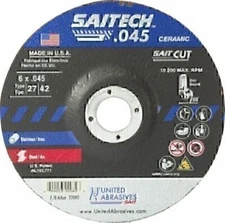 United Abrasives 22082 6x.045x7/8 Saitech .045 Ceramic Cutting Wheels 50 pack
