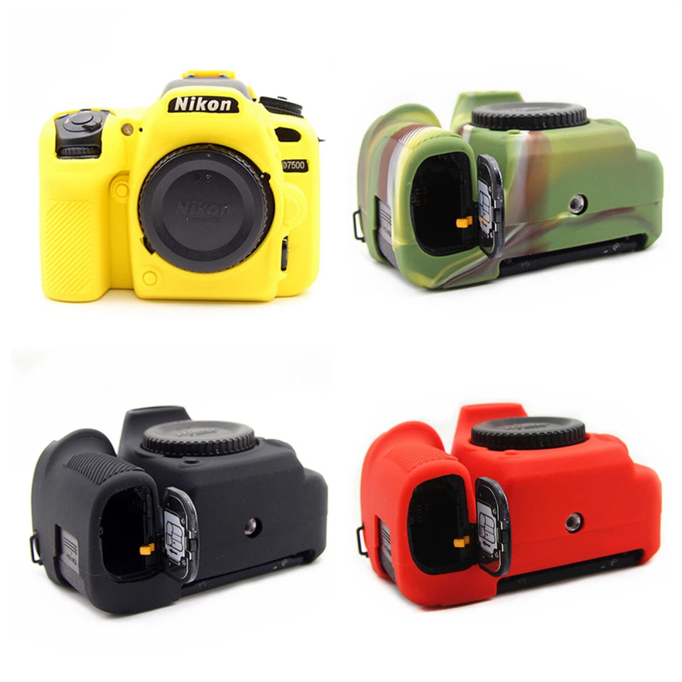 Soft Silicon Rubber Case Cover Body Skin Protector for Nikon D7500 DSLR Cameras - Image 3 of 4