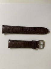 Jacques Lemans Genuine brown Alligator band strap 21mm Made in USA