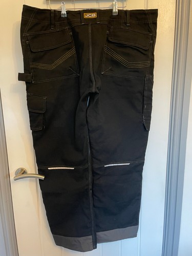 JCB Trade Rip-Stop Mens / Ladies Work Trousers Cordura Knee Pad Pockets 44” - Imagen 3 de 4