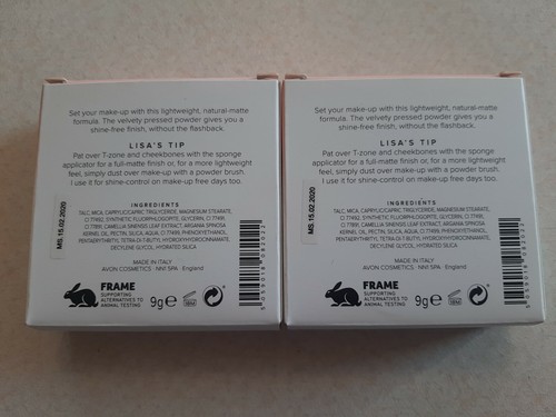 2 x DARK Avon Lisa Armstrong Fix Up Look Sharp Setting Powder - Picture 2 of 3