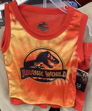 JURASSIC WORLD TANK/SHORT SET MONTHS 2T,12m,18m,24m NEW W TAGS