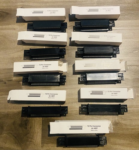 Lot of 9 OEM Nintendo NES 72 Pin Connector Cartridge Slots FOR PARTS/REPAIR ONLY - Picture 10 of 17