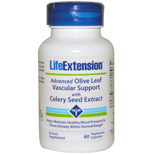 Olive Leaf & Celery Seed Extract - 60 Vcaps by Life Extension - Vascular Support - Afbeelding 1 van 1
