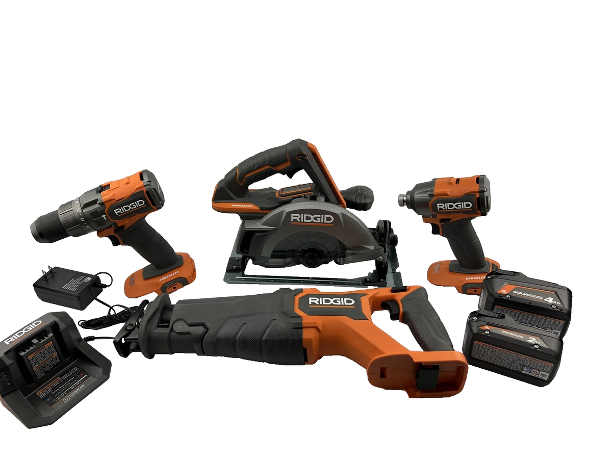 Ridgid Power Tool Combo Ridgid Combo RIDGID 18V Tool Combo Kit
