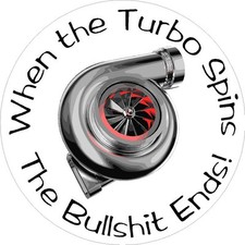 Turbo Spins Bull Sht Ends Sticker Decal Dodge Ram 1500 2500 Charger Challenger