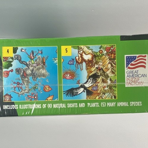 Great American Puzzle Factory New Map Of The World Giant 2’ x 3’ 600 Pieces - Picture 3 of 16