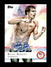 2012 Topps USA Olympic Team Autograph RICKY BERENS Swimming Freestyle Champion 