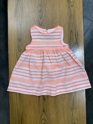 Gymboree Baby Girl 3-6 Months NWT! Set Bright Orange/white/ Striped 