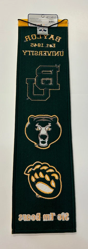 Baylor Bears NCAA Racha Ganadora Bordada Herencia Banner! Foto 2 de 4
