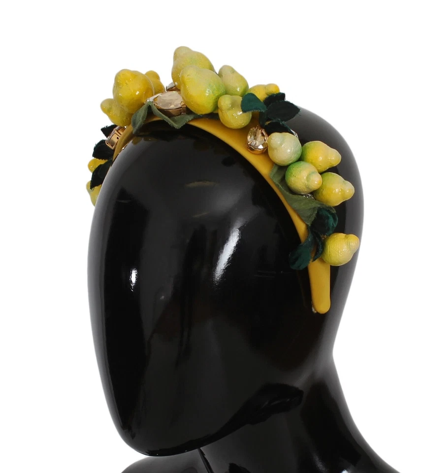 DOLCE & GABBANA Tiara Yellow Lemons Sicily Crystal Diadem Headband RRP $2000 - Image 3 of 4