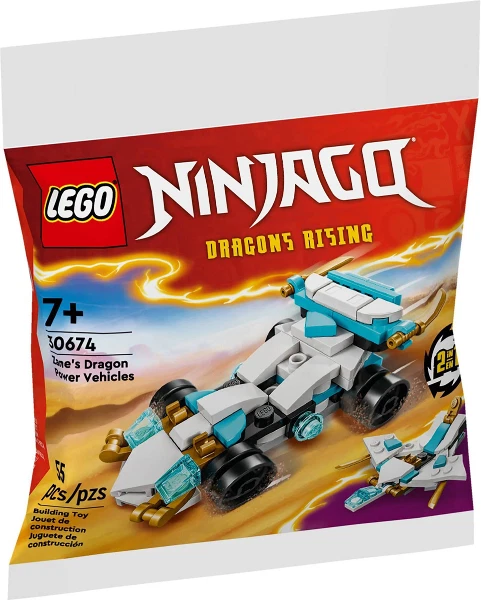 LEGO Ninjago Zane's Dragon силовые транспортные средства 30674 полиэтиленовый пакет (ЗАПЕЧАТАННЫЙ)
