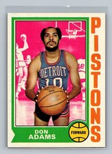 1974-75 Topps Don Adams #4 - Detroit Pistons - NEAR MINT to MINT