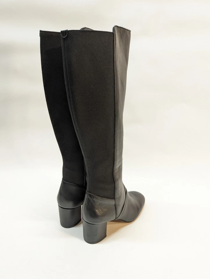 Botas de equitación de cuero Enzo Angiolini para mujer 6 M Shobi negras con cremallera lateral altas  Foto 4 de 4