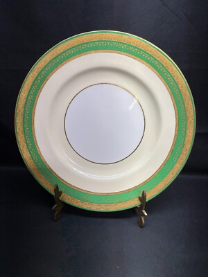 Minton Dinner Plate ''GREEN GOLD'' England ~ #H3846 ~ 10 1/2'' Dia