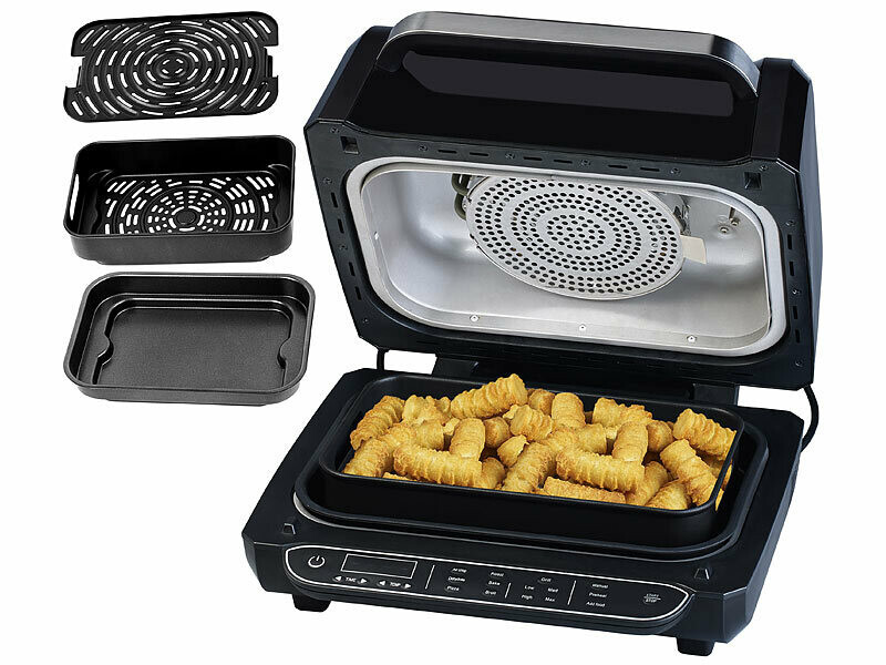 Four friteuse et gril à air chaud 1700W Rosenstein Söhne XL 12L noir