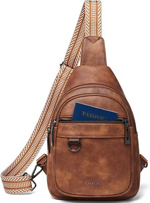 Large Sling Bag for Women Faux Leather Crossbody Fanny Pack  display picture 1