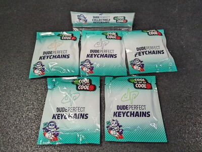 5-Pk  Cool Not Cool Dude Perfect Trick Shots Collectible Keychains DP-KIT-003