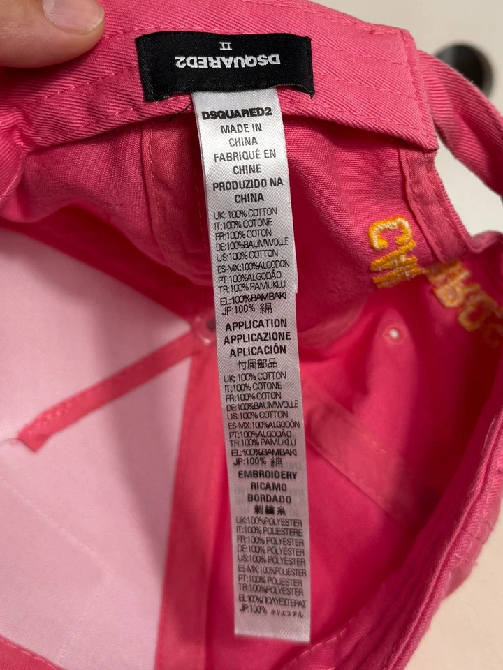 Dsqaured2 Gorra de Béisbol Rosa para Mujer\Niños o Cabeza Pequeña Foto 4 de 4