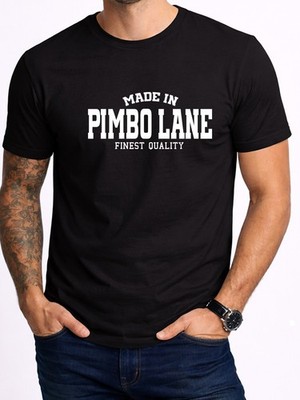 Pimbo Lane UK Ortsname Herren T-Shirt Geschenk Present