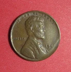 194X Lincoln Wheat Cent Mint Error - Defective Planchet - Missing Metal
