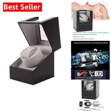 Luxury Leather & Wood Automatic Watch Winder with Japanese Motor - Perfect Gift