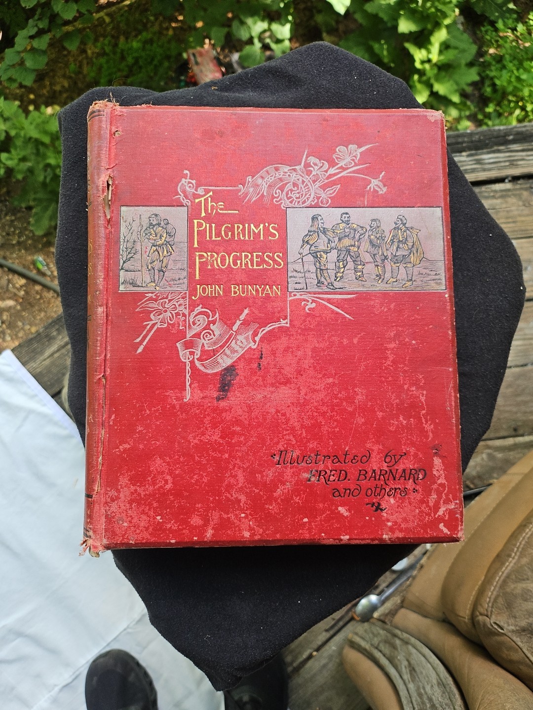 1890 Antique Classic Novel "The Pilgrim's Progress" John Bunyan Rough Condition 