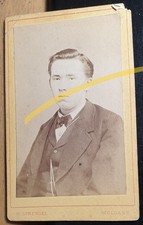 junger Mann - Portrait / ca. 1870er Jahre CDV W. Sprengel Wolgast