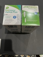 One Touch Delica Plus Lancets Ex Fine 33 Gauge 100 Count Exp 2027, 2028 Lot Of 6