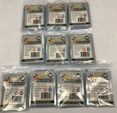 Select 35 point Regular Card Single Soft Sleeves Pack(100) x10 Pks-Soccer Card
