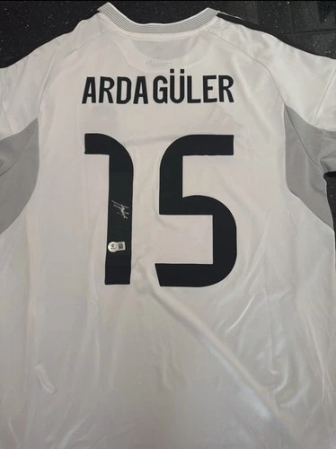 Arda Guler (Güler) Signed Real Madrid Auth Adidas Soccer Jersey Beckett BAS Auto